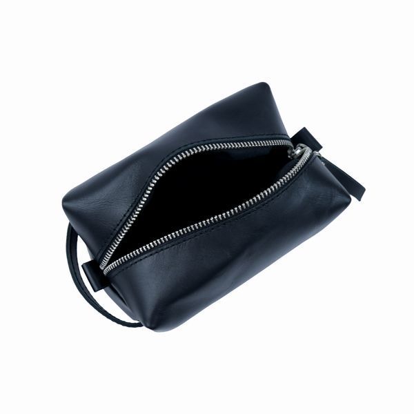 Babylon Atlas S Toiletry Bag, Black, Smooth Leather