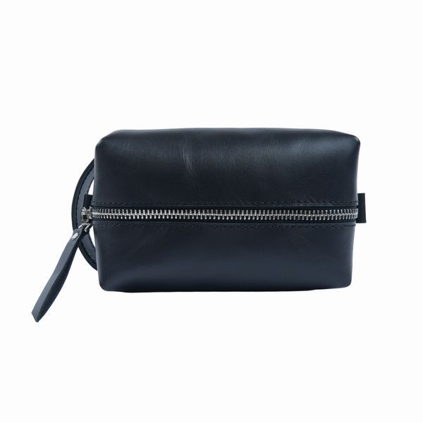 Babylon Atlas S Toiletry Bag, Black, Smooth Leather