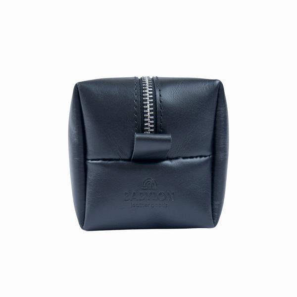 Babylon Atlas S Toiletry Bag, Black, Smooth Leather