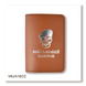 Military ID cover Skull DShV (terracotta, silver embossing)