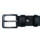 Black Leather Belt with a Dark Nickel Buckle