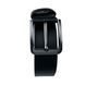Black Leather Belt with a Dark Nickel Buckle
