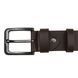 Dark Brown Leather Belt with a Dark Nickel Buckle