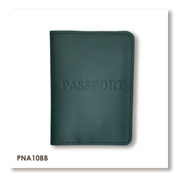 Passport cover with the inscription PASSPORT (green, blind embossing)